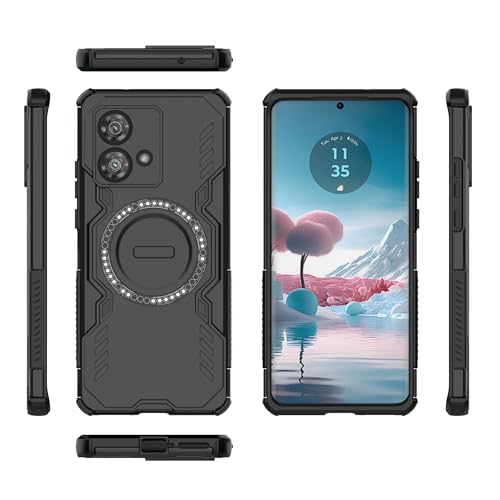 Pełna osłona zawiasu Kompatybilny z Motorola Edge 40 Neo 5G Pełna obudowa Wytrzymała, odporna na wstrząsy Twarda Cienka Solidna obudowa z obsługą ładowania bezprzewodowego Ochronne etui na telefon(Noi