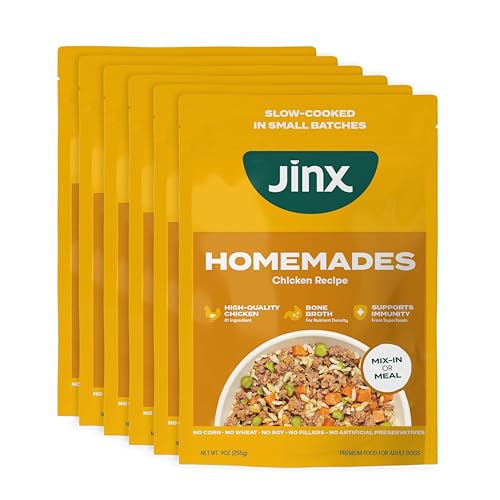 Jinx Chicken Dog Wet Food, Meal or Mix in Dog Toppers for Dry Food, Made with...
