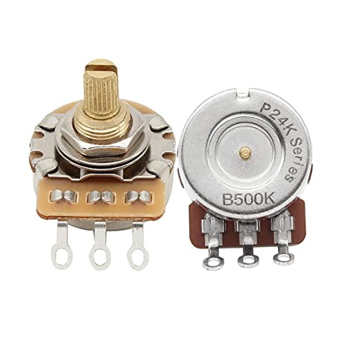 FLEOR Pots de contrôle d’arbre court en laiton B500K Potentiomètres coniques linéaires 24 Cannelures Split Shaft D3/8… - Les Beatles, Paul McCartney, John Lennon, RIngo Starr, George Harrison FLEOR Pots de contrôle d'arbre court en laiton B500K Potentiomètres coniques linéaires 24 Cannelures Split Shaft D3/8…