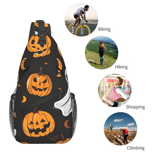 Bolso bandolera ligero unisex Halloween Pumpkin Ghost miniatura 6