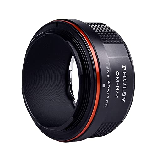 Image of PHOLSY Lens Mount Adapter Compatible with Olympus Zuiko OM Lens to Nikon Z Mount Camera Body Compatible with Nikon Z fc, Z30, Z9, Z8, Z6 II, Z7 II, Z6, Z7, Z5, Z50