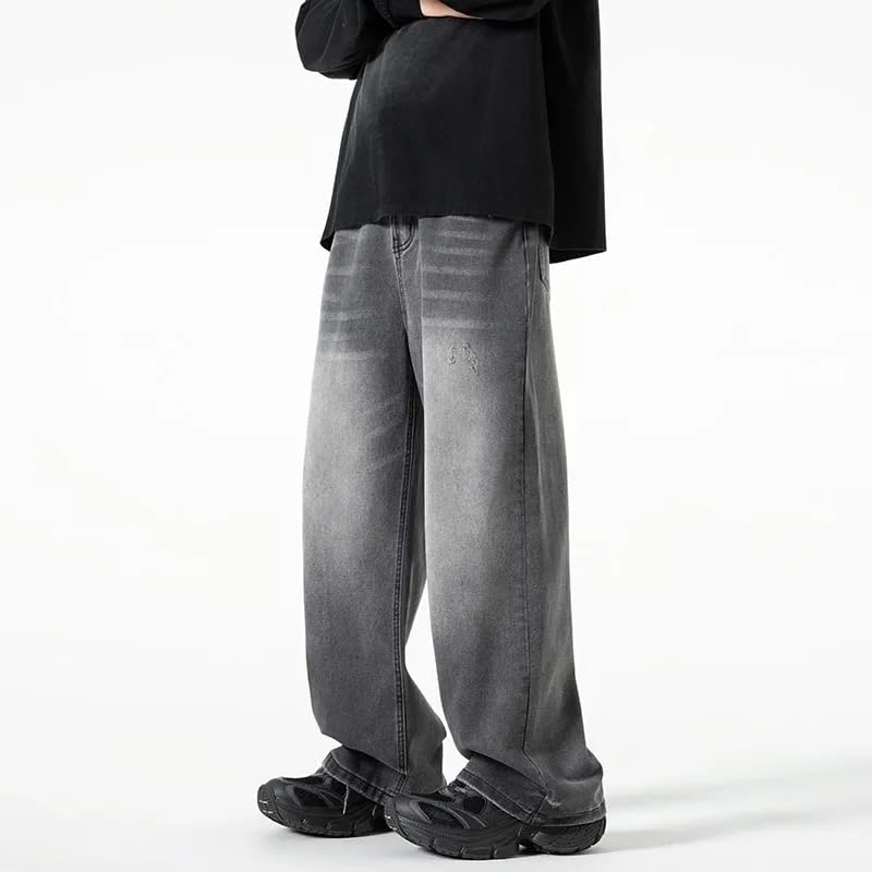 Washed Jeans Trousers Denim Pants Wide Leg Casual Hip Hop Style2