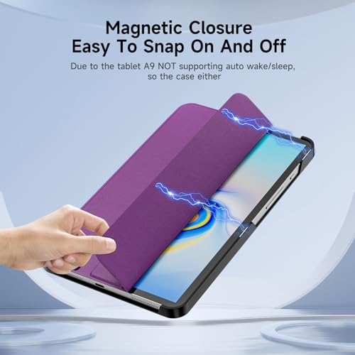 Image of YRH for Samsung A9 / A11 Tablet Case 8.7 inch, Slim Light Stand PU Lether Cover for Galaxy Tab A9 / A11 Tablet Case, Purple