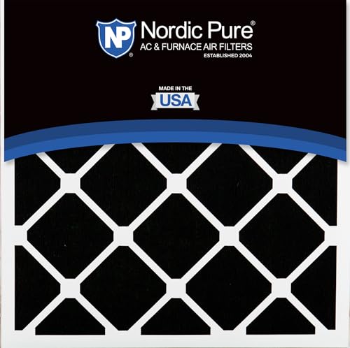 Image of Nordic Pure 20x20x5 Pleated MERV 13 Plus Carbon Air Filters 2 Pack | Actual Size: 19 5 /8 x 19 7 /8 x 4 3 /8 Honeywell Replacement Made in USA, Advanced HVAC Furnace Filtration & Odor Control