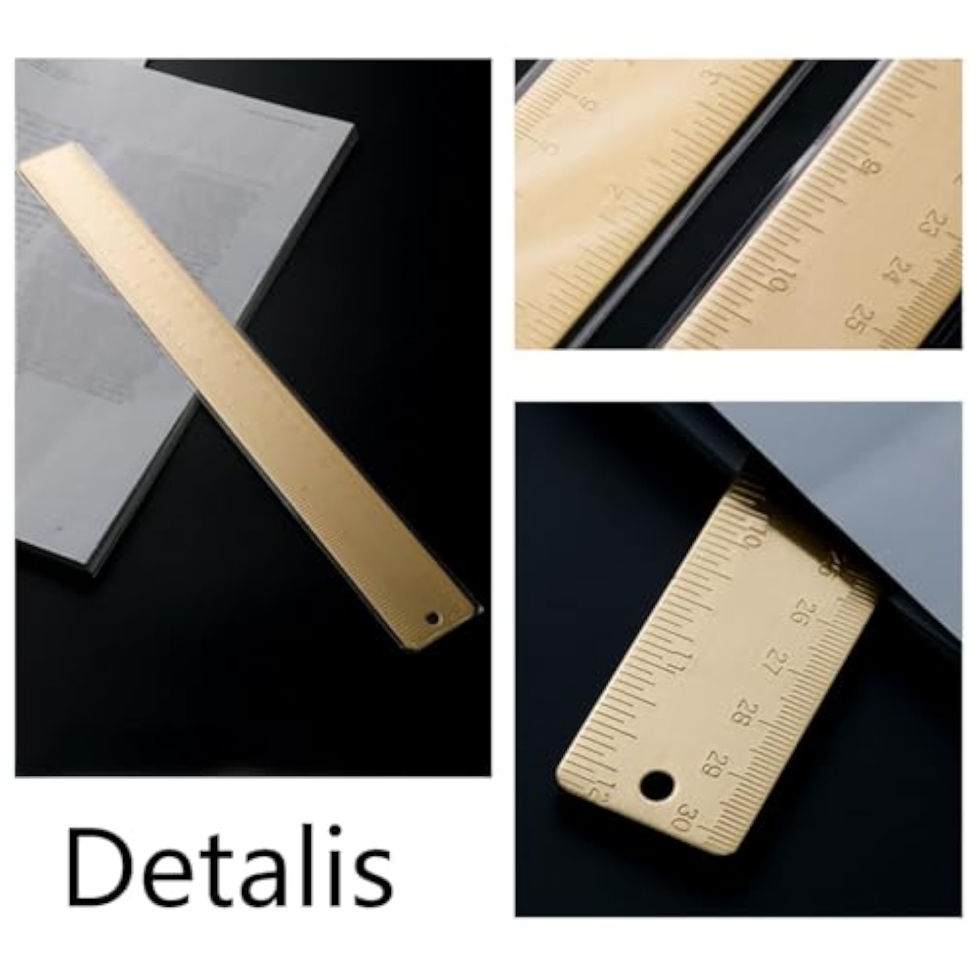 2 Pcs Brass Measuring Rulers for Accurate Measurements