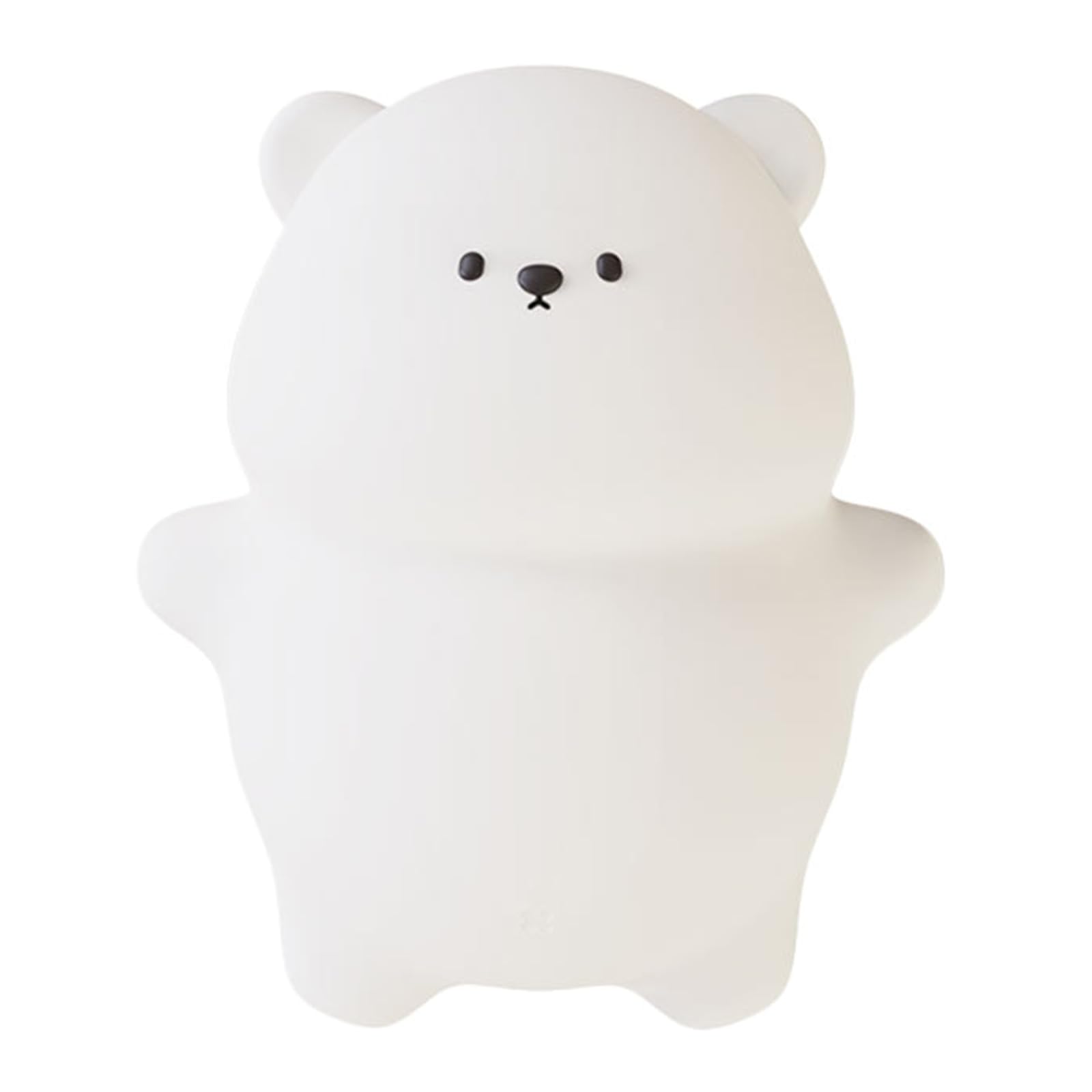 Nucelit Portable Touch Sensitive LED Nightlight Bear Design Adjustable Nursery Lamp Silicone Texture for Children Bedrooms Rechargeable Silicone Bedside Lamp