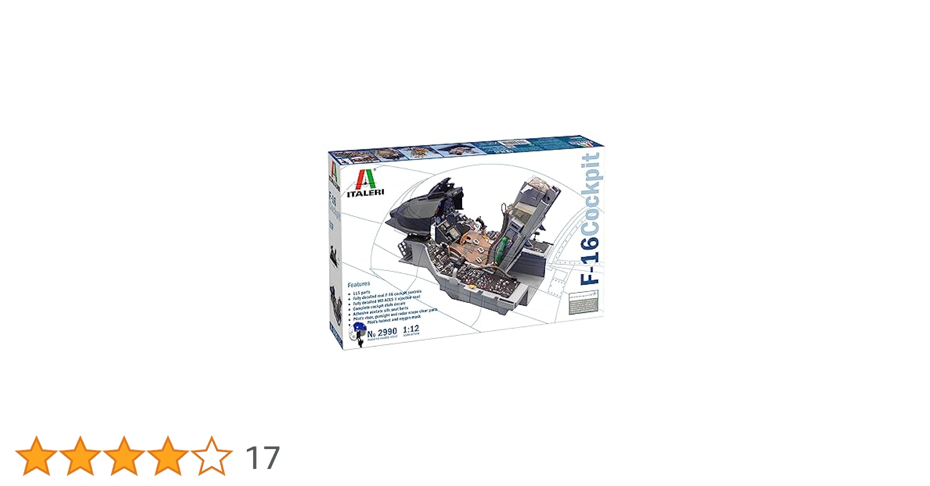 Amazon | タミヤ イタレリ 2990 1/12 F-16コクピット プラモデル