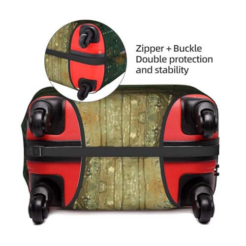 Frog and Rain Print Protective Suitcase Cover Washable Travel Luggage Protector with Concealed Zipper4