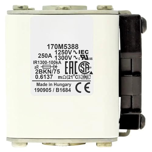 Fusible 170M5389 robuste pour armoire de puissance à 100 °C max