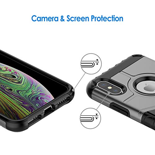 JETech Custodia Compatibile iPhone XS/X, Doppio