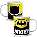 Taza Superhéroes Personalizada con Nombre | Plástico | Vuelta al Cole | Varios Diseños y Colores Interior | Batman