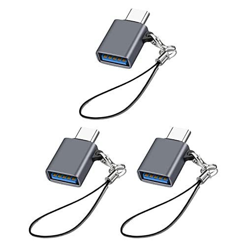 USB Type C & USB 変換アダプタ3個セット Popolier USB3.2 Gen2 10Gbps高速転送 タイプC 変換 OTG対応 MacBook Pro 2021 MacBook Air 2022 iPad Pro 2021 及び ほかのUSB-C機器などに対応 USB-C変換コネクタ (3, グレー)