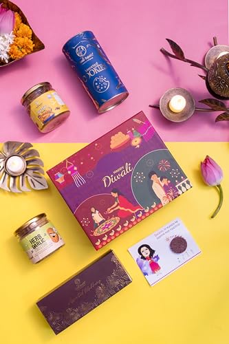 Image of The Flavour Republic Premium Diwali Snack Delight Gift Box | Bhai Dooj Special Hamper with Healthy Snacks | Perfect for Birthdays, Anniversaries, Corporate & Family Gifting | Gourmet Celebration Pack