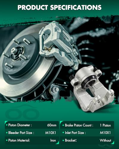 Image of SCITOO Front Left Brake Caliper Without Bracket 19-3333 Compatible For BMW For X4 2016-2018,For BMW For X5 2007-2018,For BMW For X6 2014-2019