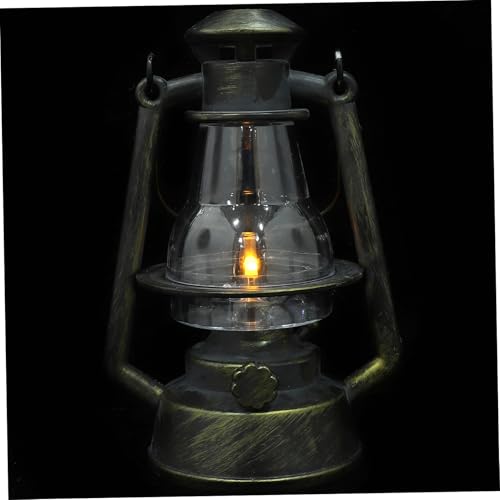 CLISPEED Linterna LED Portátil Colgante con Diseño Vintage Luz para Tienda y Camping Lámpara Decorativa Resistente y Compacta Batería Incluida para Exteriores y Actividades al Aire