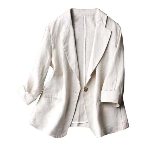 Mélange coton et lin de qualité supérieure avec boutons et manches 7/4