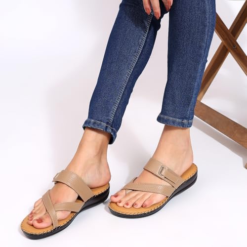 Image of TRASE Sleek Women's Casual Ortho Slippers - Stylish Toe Ring Slippers - Ortho Soft Slippers For Women