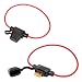 HUIQIAODS 2 Pack Mini Blade Fuse Holder 18 Gauge Waterproof Pigtail Inline Fuse Holder with 5A ATM Fuses