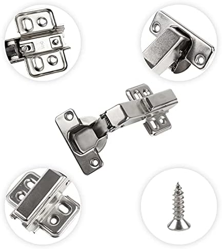 TamBee 45 Degree Cabinet Hinges Kitchen Cupboard Corner Hinges Concealed Soft Close Doors Hinges for Cabinet Door Wardrobe Hinges with Screws