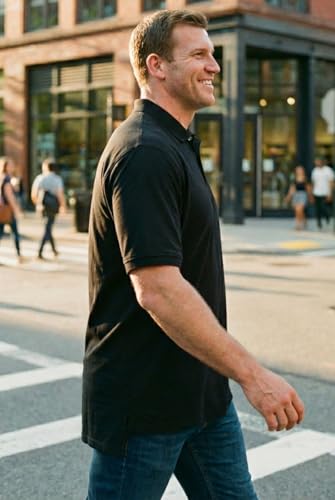 KingSize Camiseta Polo Cotton Big & Tall para Hombre Largo Adicional miniatura 2