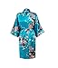 Produktbild Seidensatin Hochzeit Brautjungfer Robe Robe Blumen Bademantel Kurz Kimono Robe Nacht Robe Bademantel Mode Bademantel Kleid für Frauen -a51-S