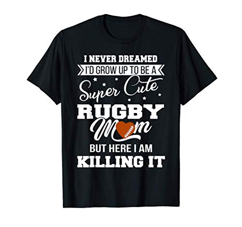 FAMILY 365 Super Cute Rugby Mom Tee Funny Gift For Mother Camiseta
