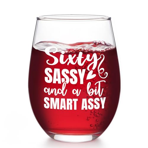 Futtumy 60th Birthday Gifts for Women, 17 OZ Sixty Sassy