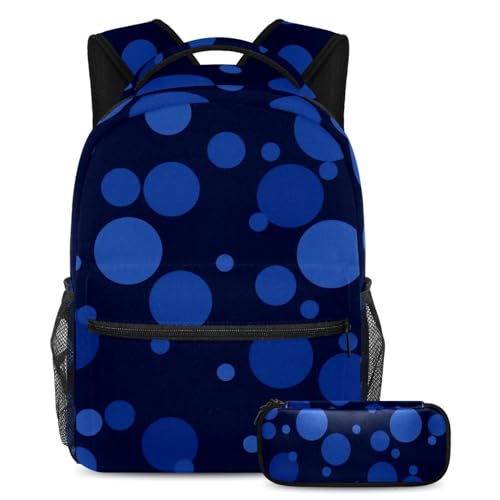 Sac d'école pour garçons et filles au motif géométrique bleu multicolore