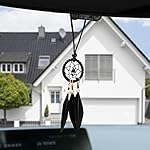 Mini Dream Catcher 7pcs Set - Car Interior Rearview Mirror Dangle Bag Pendant Charm 1.2" Diameter and 9" Long - Image 3