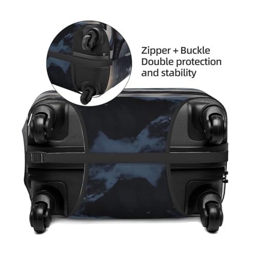 Wolf Moon Luggage Cover Elastic Washable Protector Anti-Scratch Travel Suitcase Covers With Concealed Zipper For 18-32 Inch Luggage Large4