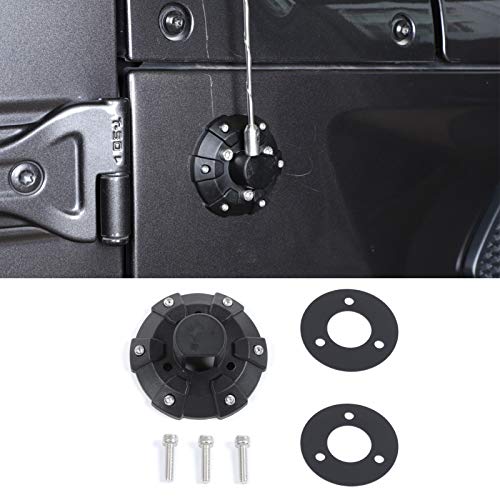 Voodonala for Jeep Radio Antenna Base Cover Antenna Housing Mount Lid Cap Base Fit for Jeep Wrangler 2007-2025+ JK JKU JL JLU Gladiator JT 4xe Exterior Accessories,ABS Black