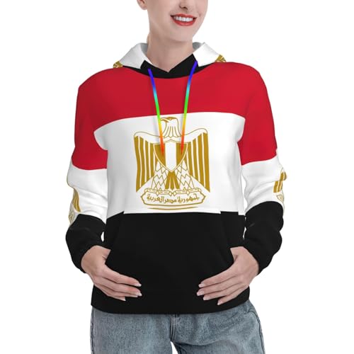 Sweat à capuche drapeau égyptien chaud et stylé contre le froid de l'automne