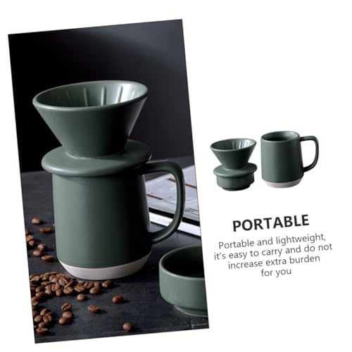 2 sets Tasse à Café Céramique avec filtre intégré au design compact
