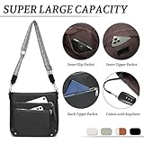 Waniki Handtasche Damen Groß Elegant Umhängetasche PU Leder Schultertasche Einfache Tote Bag Mittelgroß Shopper Tasche Multi-tasche Beuteltote Hobo Tragetasche für Arbeit Schule Büro Lässig