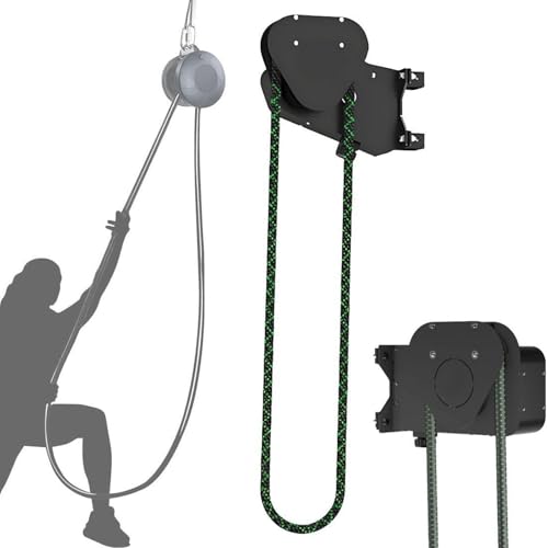 Máquina de entrenamiento de cuerda de escalada ajustable, capacidad de 330 libras, resistencia de 30 kg, entrenamiento de fuerza de la parte superior del cuerpo, equipo de fitness para colgar y tirar