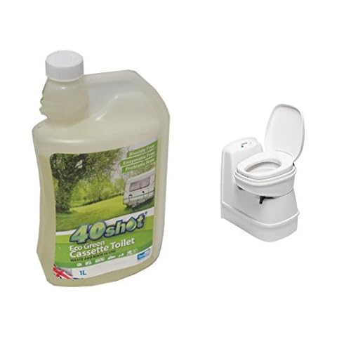 40 Shot Eco Green Cassette Toilet (Cleaner No Dye Clean Septic) Cover