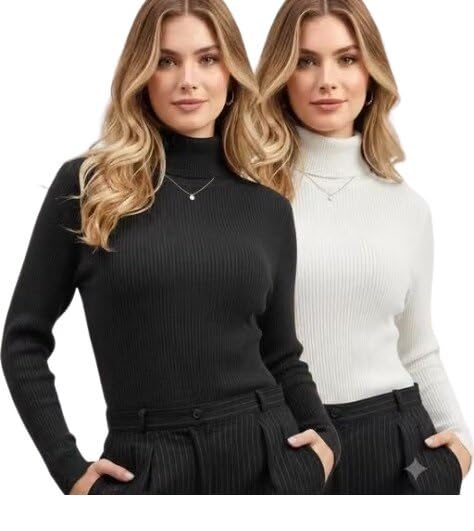 Modern Women's Cotton Blend High Neck Full Sleeve Solid Top | Stylish Casual Western-image-27