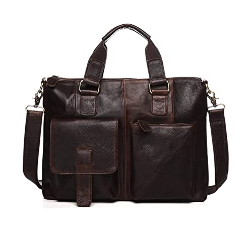Laptop Bag Briefcase Handbag Messenger,Vintage Leather Shoulder Bag 15Inch Laptop Satchel Handbag