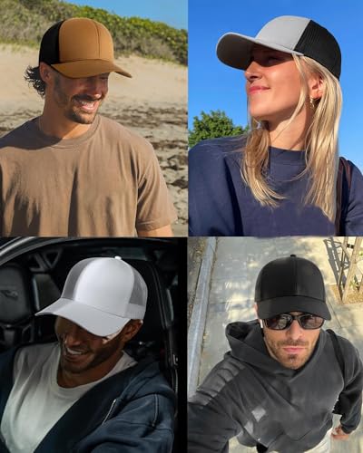 FURTALK Mens Trucker Hat Structured Mesh Baseball Cap Adjustable Classic Mens Hat - Image 8