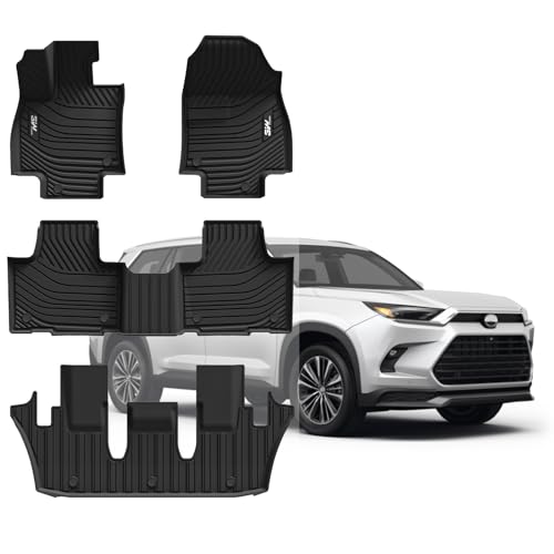 3W Floor Mats Fit Toyota Camry 2018-2024 FWD Only (Not for Hybrid or AWD), TPE All Weather Custom Fit Floor Liner, 1st and 2nd Row, Black(L/LE/SE/TRD/XLE/XSE) 1. Camry|18-24|Floor Mats