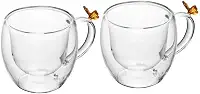 WOLFF - Conjunto 2 Xícaras de Café Sun Garden 80ml Vidro Borossilicato