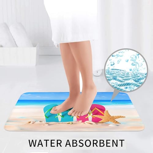 Ensemble tapis de bain plage aux finitions durables