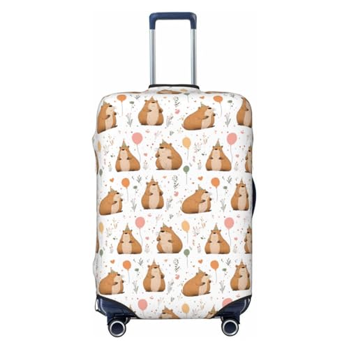 Luggage Cover Protector - Guinea Pig Birthday Balloon Print Fit 25-28 Inch Suitcase Covers for Luggage