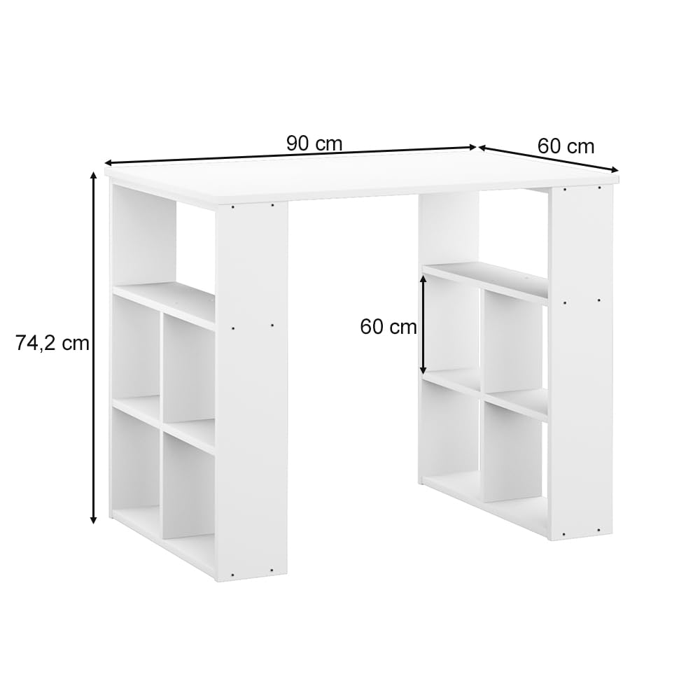 Vicco Bureau Arwen, Blanc, 90x60cm