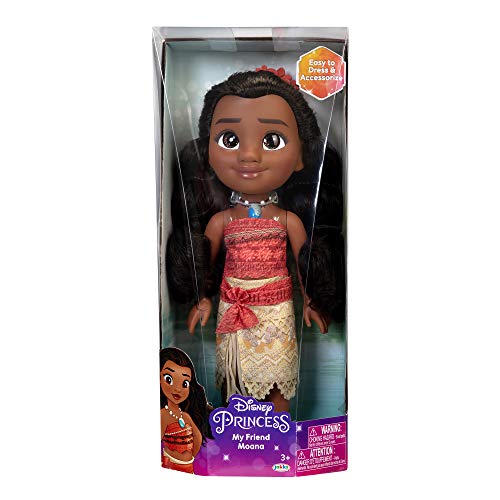 Disney Princesas Amiga Vaiana Grande para Niñas – Muñeca de 38 cm de Altura Que Incluye Vestido, Zapatos y Tiara Extraíbles – Muñeca con Preciosos Detalles para niñas con 3 años +