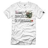 Design/Druck aus Deutschland Dragões de Portugal Força Aérea F-84 Esquadra 51 T-Shirt#33383, Größe:M, Farbe:Weiß