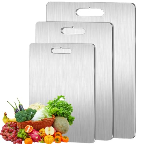 Tabla de Cortar de Titanio, Resistente a Cuchillos, para Cocina (3 Unidades) miniatura 1