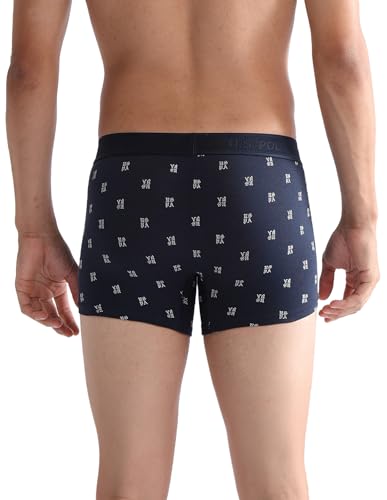 Image of U.S. Polo ASSN. Mens OET16 Cotton Stretch Brand Printed Underwear Trunks - Pack of 2