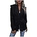 Produktbild Plantb Anzugjacke Damen Elegant Langarm Blazer Einfarbig Mode Slim Fit Revers Geschäft Jacke lässig Oberteil (Schwarz, XL)