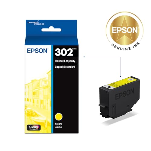 Image of Epson 302 Claria Premium Ink Standard Capacity Yellow Cartridge (T302420-S) Works with Expression XP-6000, 6100